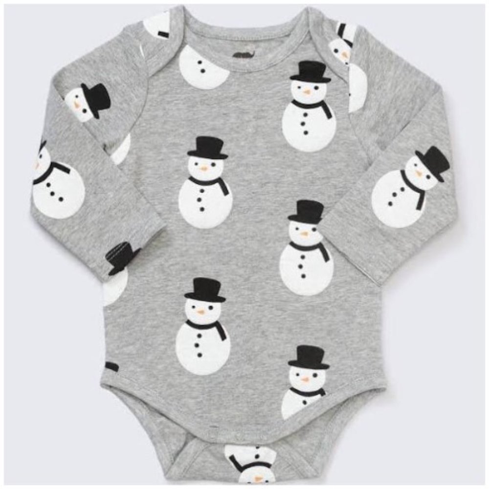 NWT: Monica + Andy Jack + Jill Long Sleeve Bodysuit: Let It Snowman